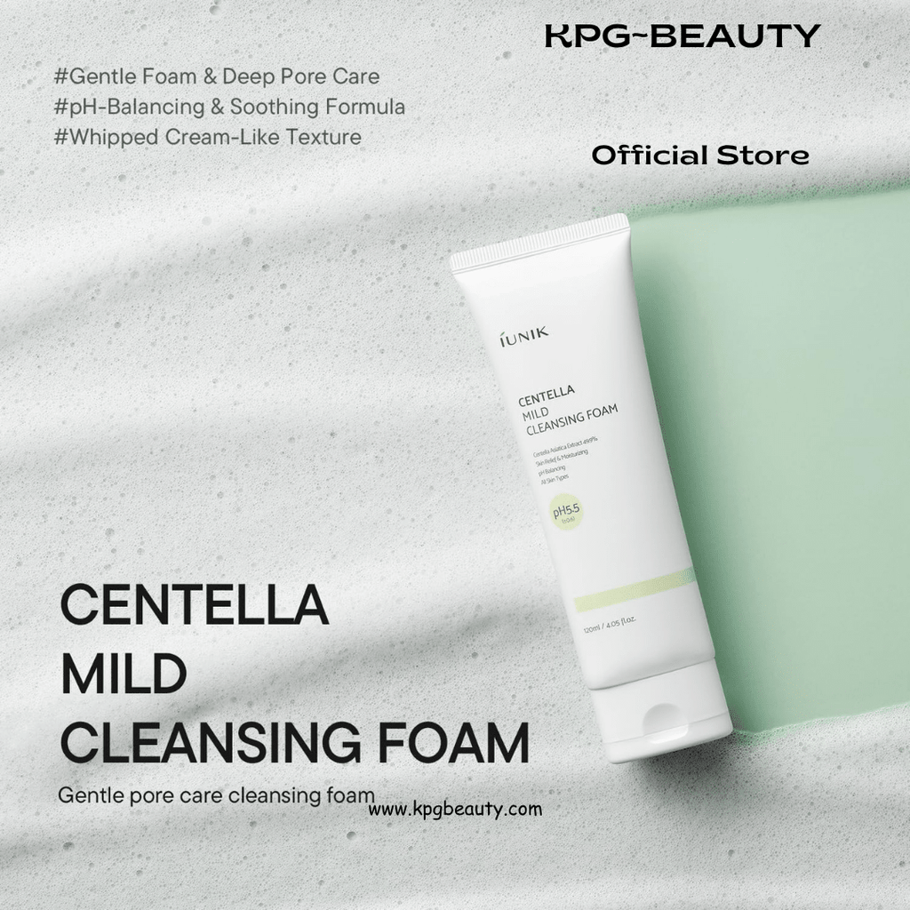 IUNIK Centella Mild Cleansing Foam Soothing pH Balance Face Wash KPG BEAUTYIUNIK