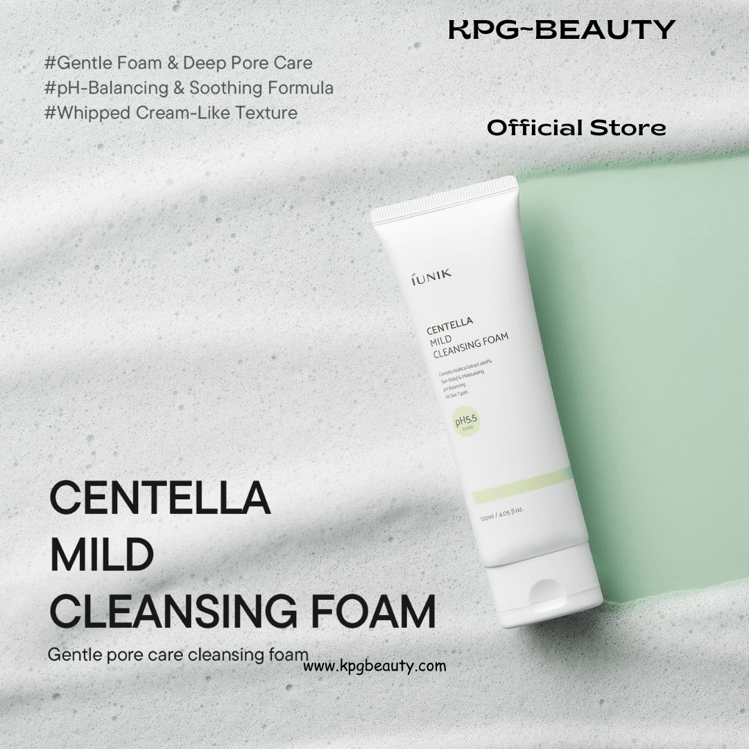 IUNIK Centella Mild Cleansing Foam Soothing pH Balance Face Wash KPG BEAUTYIUNIK