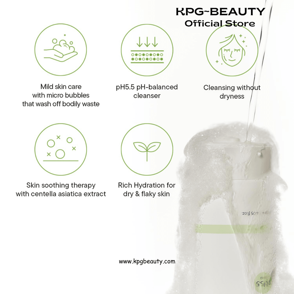 IUNIK Centella Mild Cleansing Foam Soothing pH Balance Face Wash KPG BEAUTYIUNIK