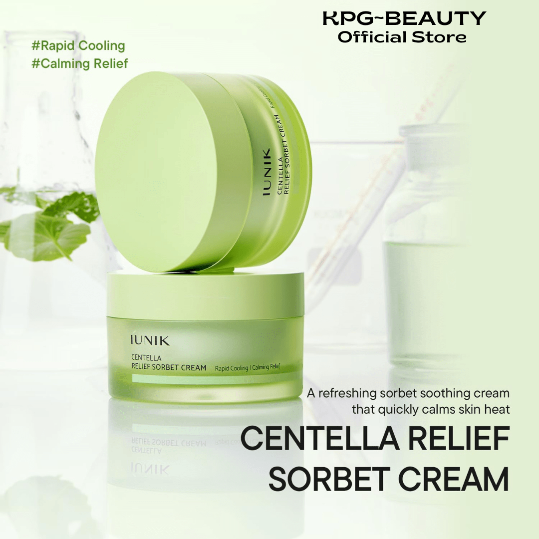 IUNIK Centella Relief Sorbet Cream Cooling Calming Moisturizer KPG BEAUTYIUNIK