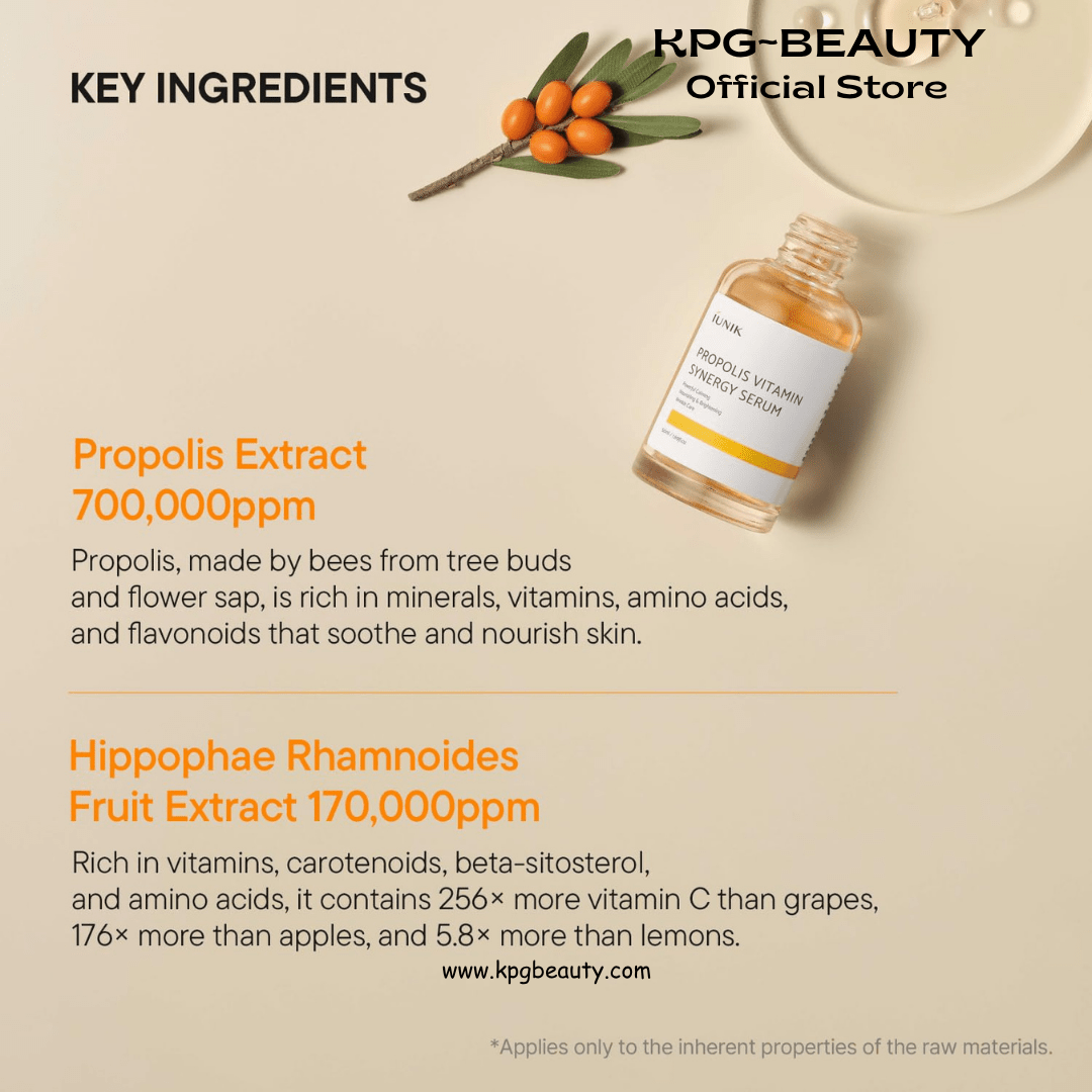 IUNIK Propolis Vitamin Synergy Serum Glow Boosting Nourishing Serum KPG BEAUTYIUNIK