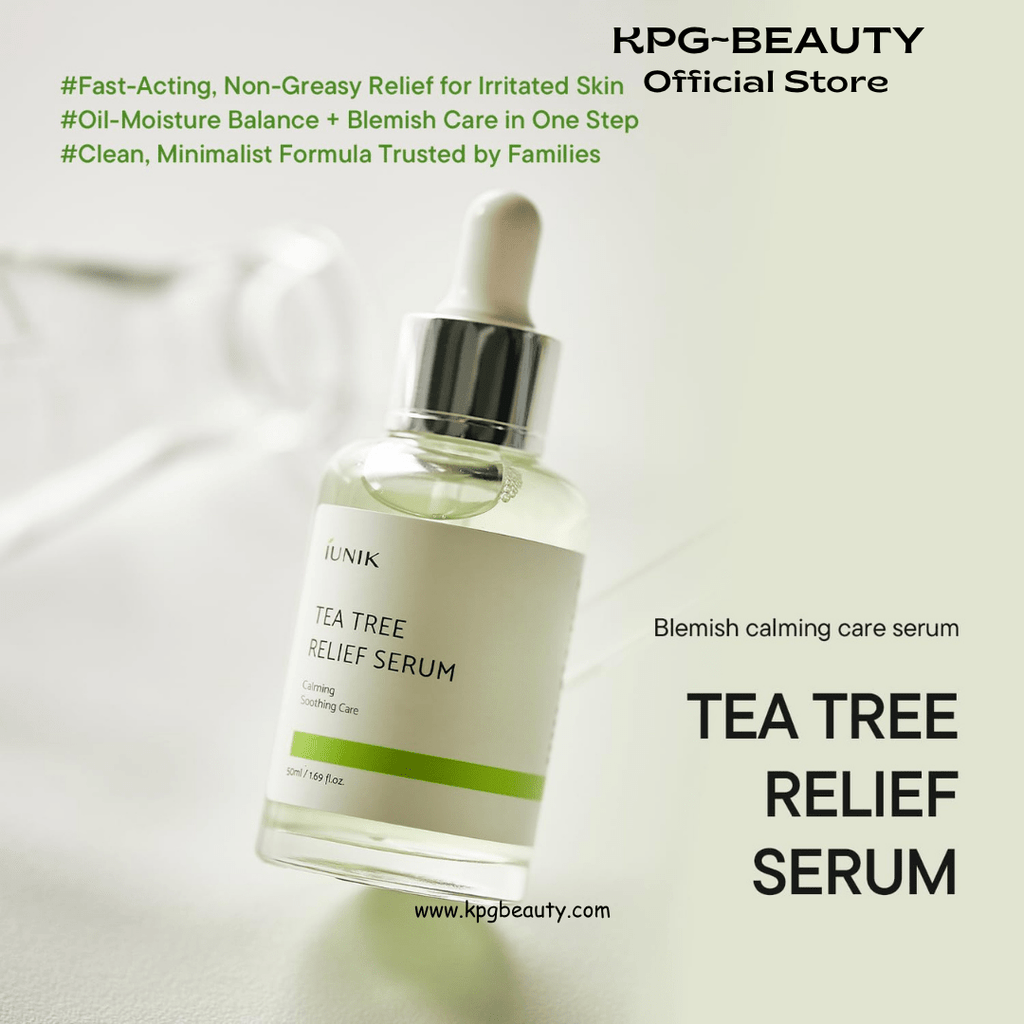 IUNIK Tea Tree Relief Serum Soothing Oil Control Centella Ampoule KPG BEAUTYIUNIK