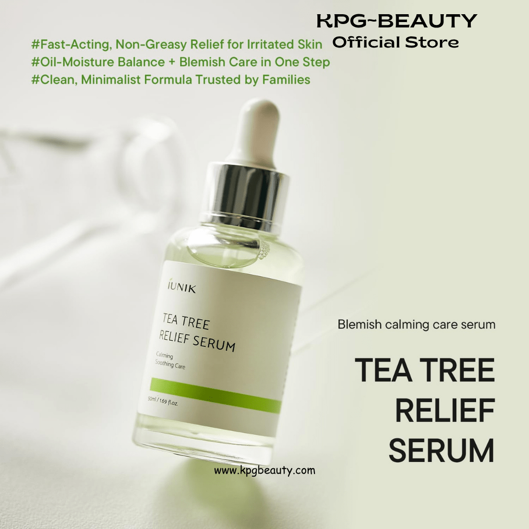 IUNIK Tea Tree Relief Serum Soothing Oil Control Centella Ampoule KPG BEAUTYIUNIK