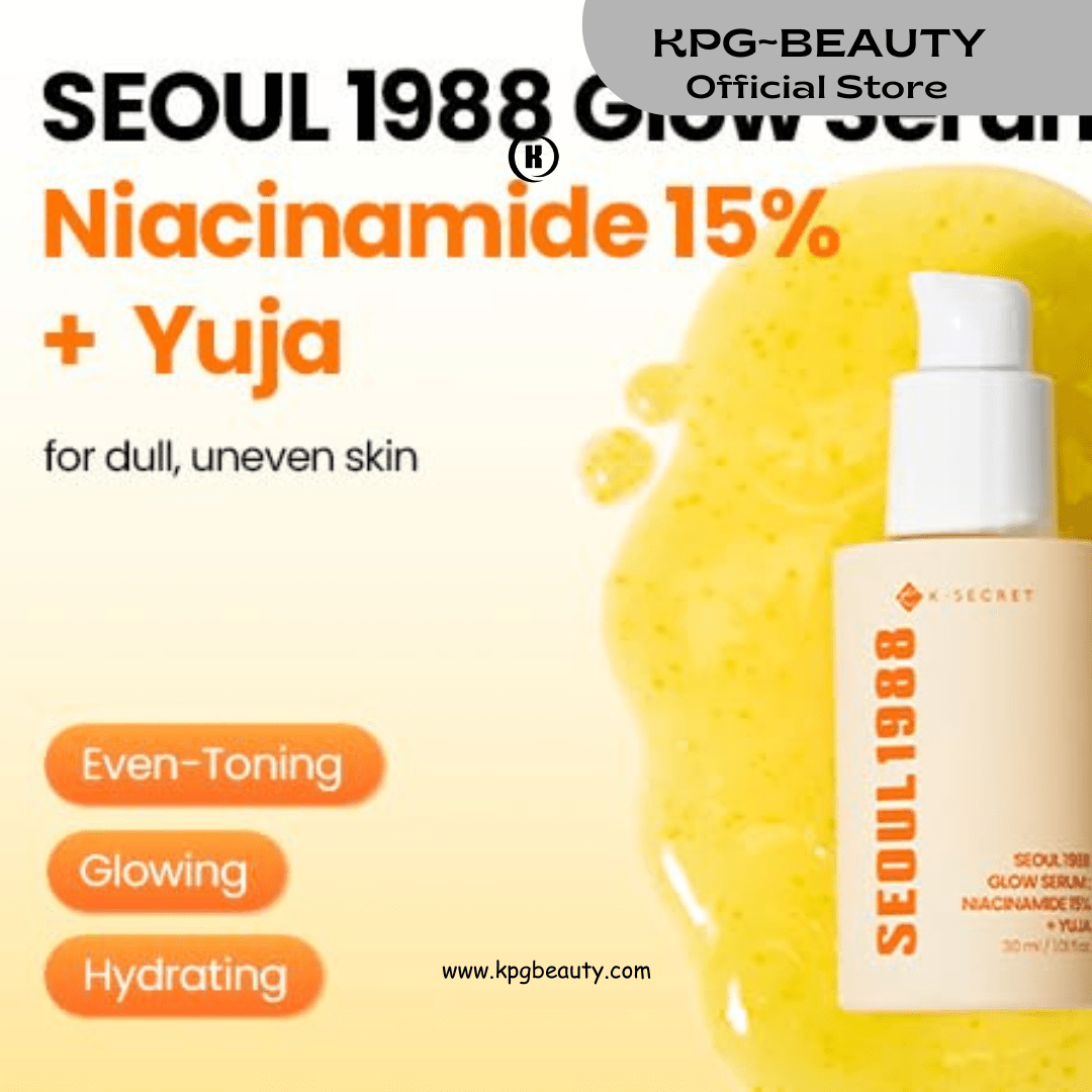 K - SECRET Seoul 1988 Niacinamide Glow Serum 30ml – 15% Niacinamide & Yuja Brightening Serum for Dark Spots | KPG BeautyKPGBEAUTY