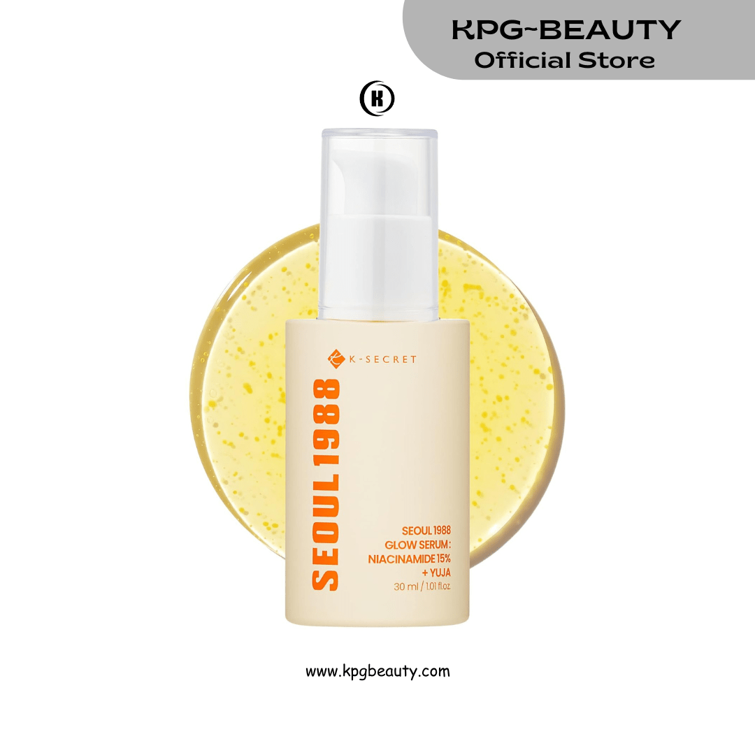 K - SECRET Seoul 1988 Niacinamide Glow Serum 30ml – 15% Niacinamide & Yuja Brightening Serum for Dark Spots | KPG BeautyKPGBEAUTY