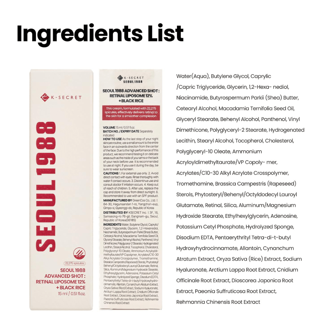 K-SECRET SEOUL 1988 Retinal Advanced Shot Spicule Retinal Serum KPG BEAUTYKSecret