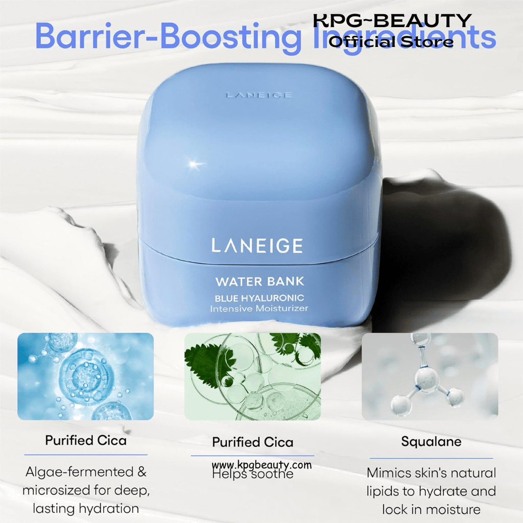 LANEIGE Water Bank Hyaluronic Acid Intensive Moisturizer Cream for Extreme Dry Skin | Moisturizer for Face | Lightweight Formula| Korean Skincare 100mlLANEIGE