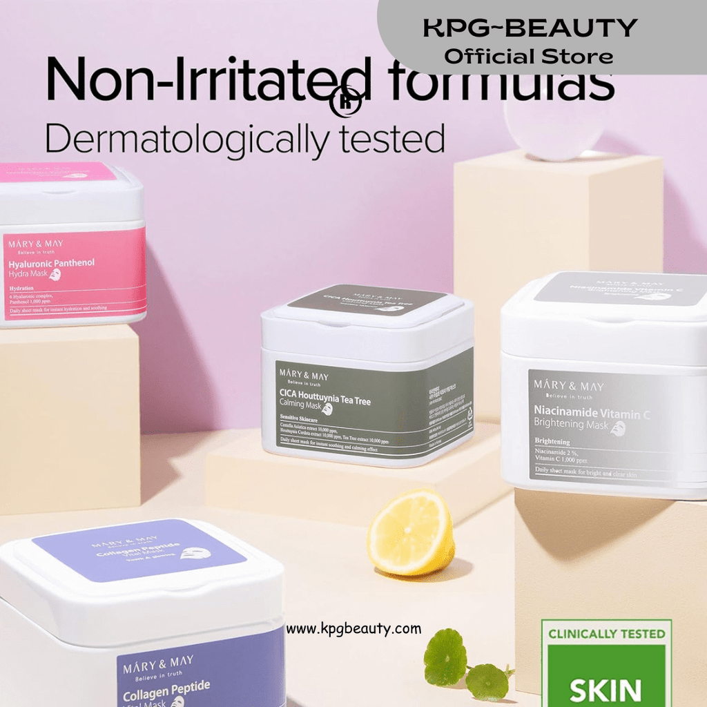 Mary & May Collagen Peptide Vital Mask: Daily Korean Sheet Mask for Firming & Elasticity