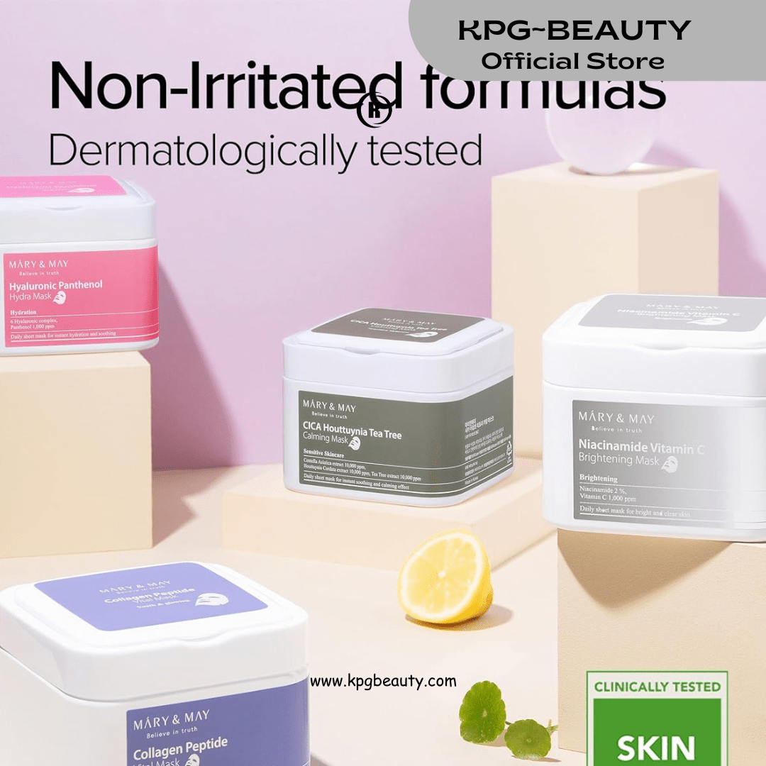 Mary & May Collagen Peptide Vital Mask: Daily Korean Sheet Mask for Firming & Elasticity