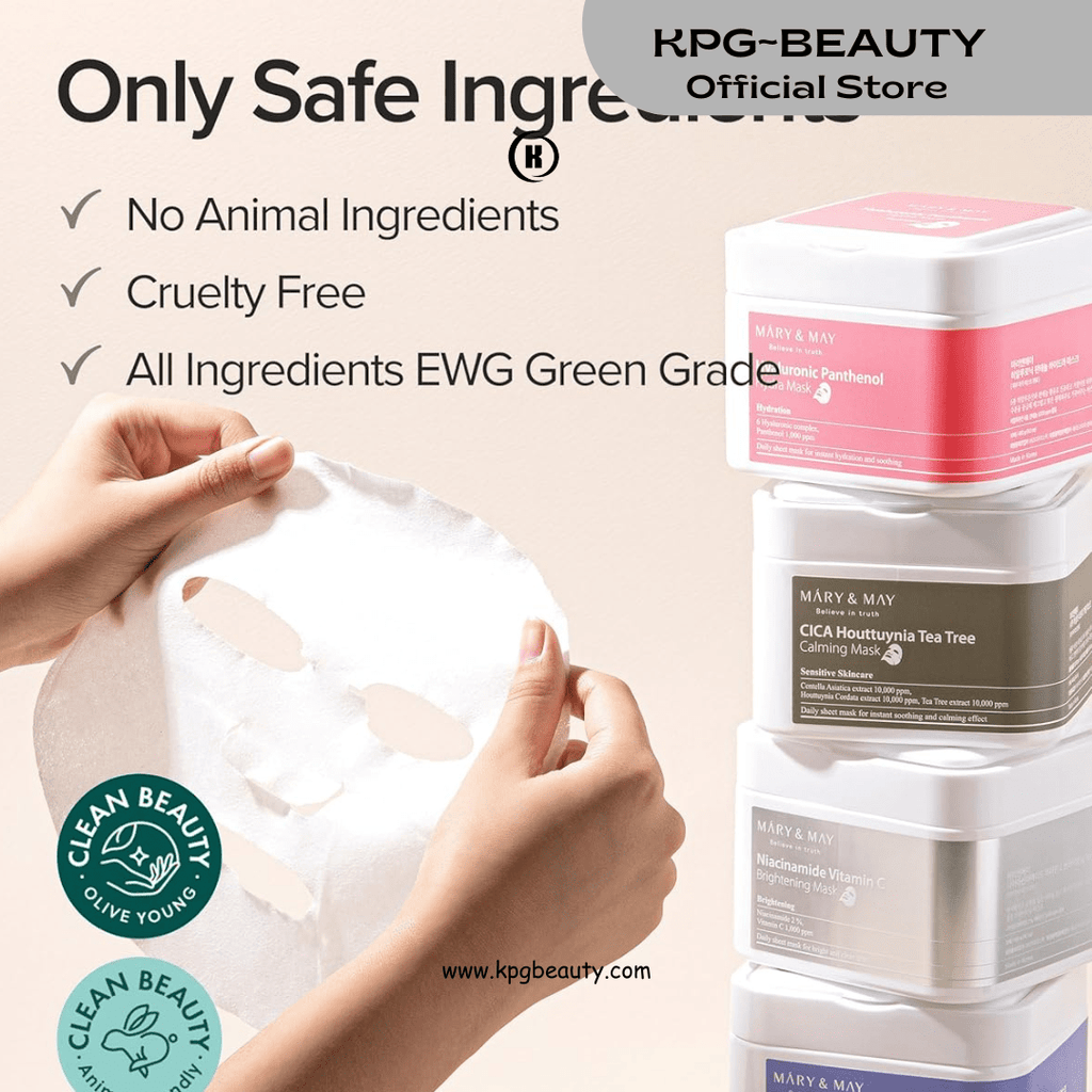 Mary & May Collagen Peptide Vital Mask: Daily Korean Sheet Mask for Firming & Elasticity