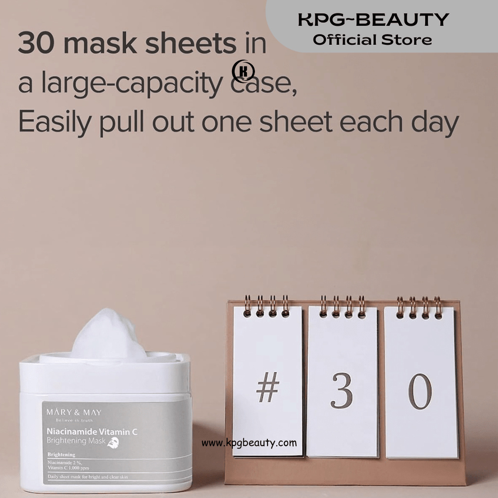 Mary & May Niacinamide Vitamin C Brightening Mask (30EA/400g) KPG BEAUTY