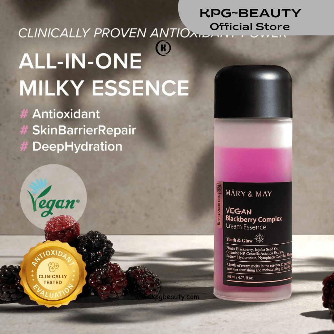 Mary & May Vegan Blackberry Cream Essence Milky Hydration Toner 140mlMary & May