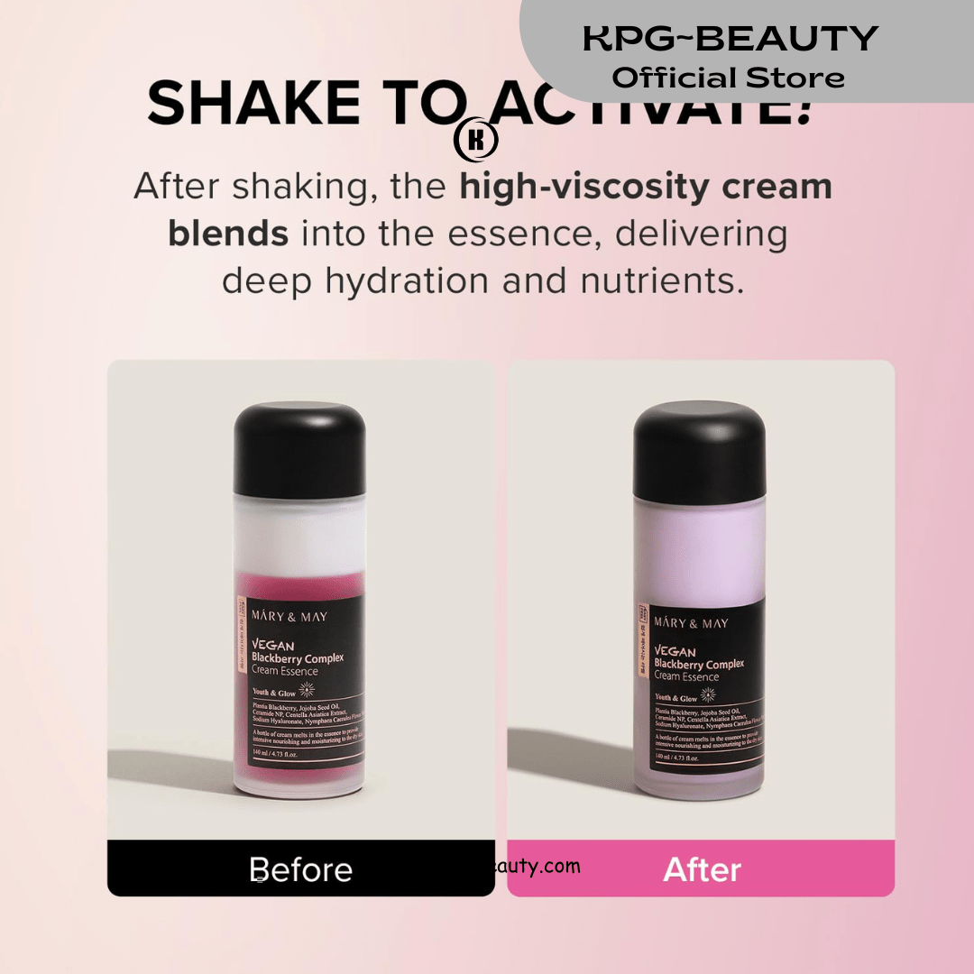 Mary & May Vegan Blackberry Cream Essence Milky Hydration Toner 140mlMary & May
