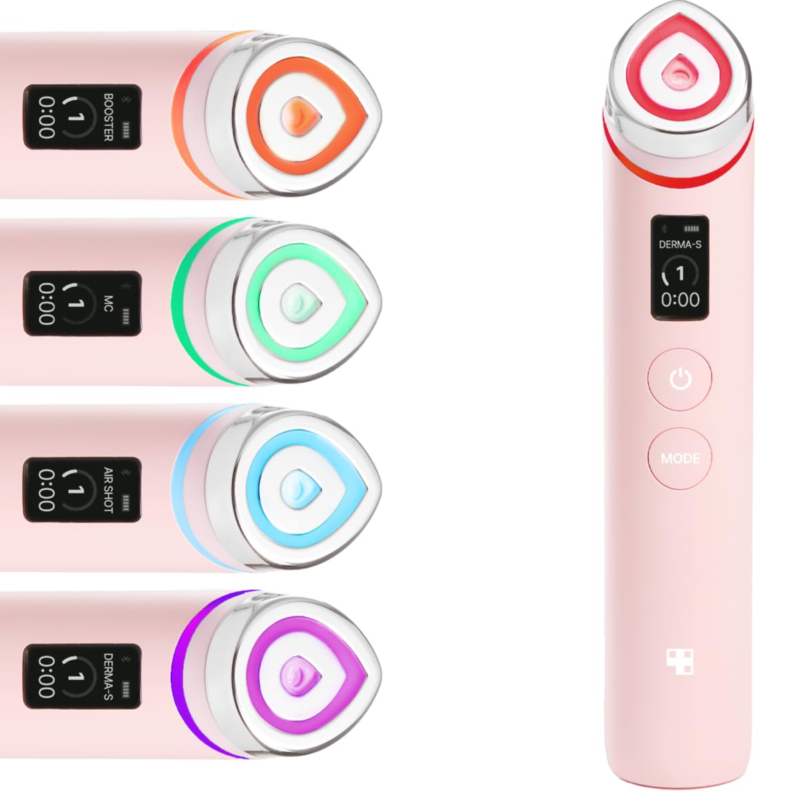 Medicube Booster Pro 6 - in - 1 Real Glass Glow Beauty Massager (Pink)Medicube