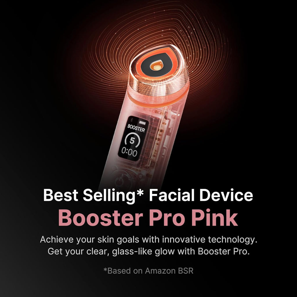 Medicube Booster Pro 6 - in - 1 Real Glass Glow Beauty Massager (Pink)Medicube