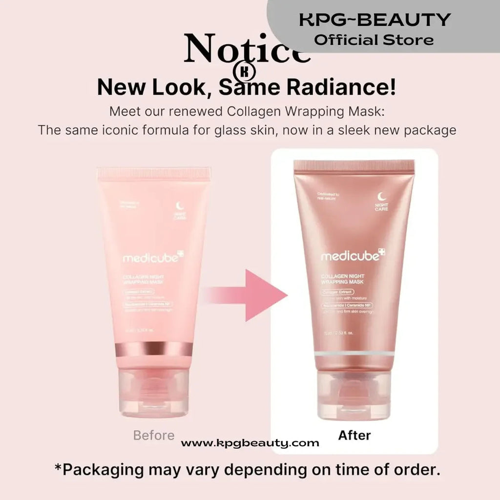 Medicube Collagen Overnight Wrapping Peel Off Facial Mask Pack Skin - Korean Skin Care 75 ml - KPGBEAUTY