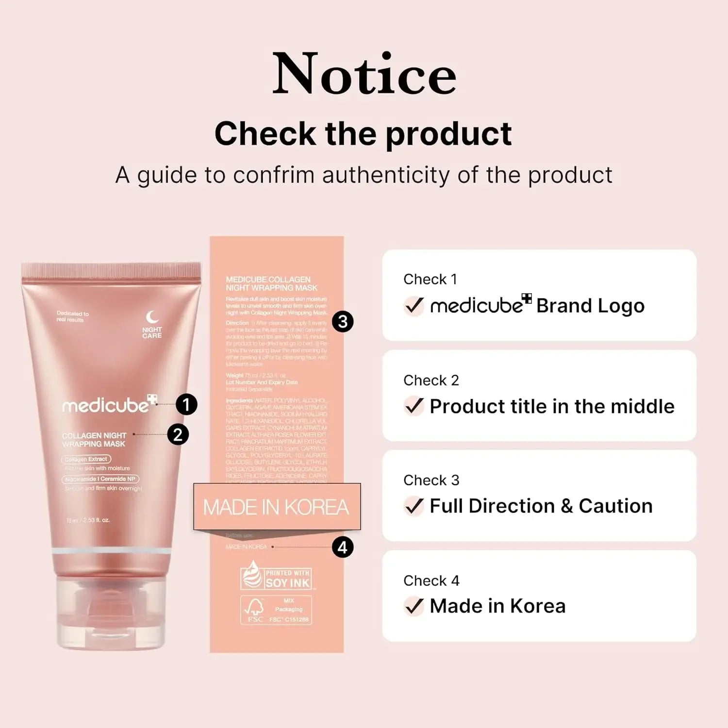 Medicube Collagen Overnight Wrapping Peel Off Facial Mask Pack - Elasticity &Skin - KPGBEAUTY