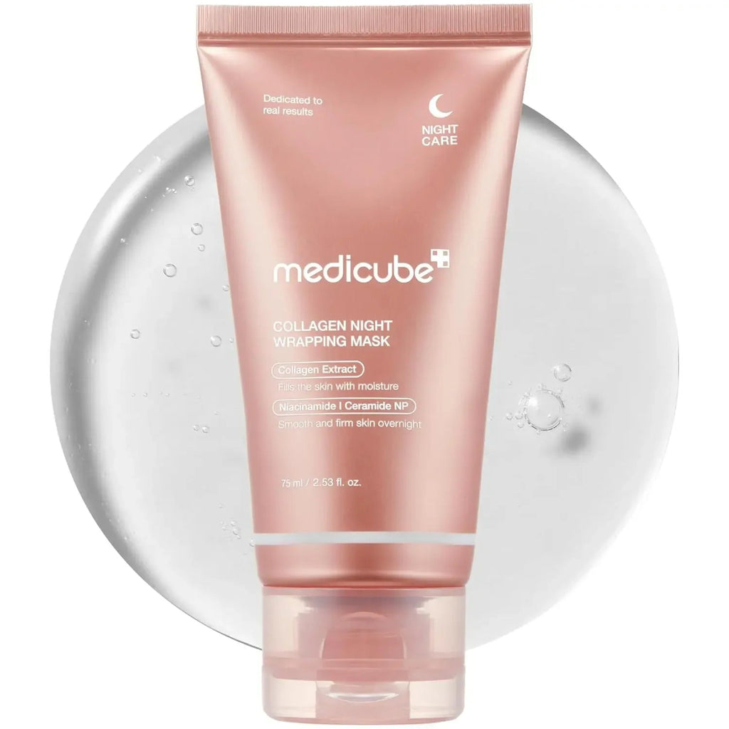 Medicube Collagen Overnight Wrapping Peel Off Facial Mask Pack Hydrolyzed Collagen For Glowing Skin - KPGBEAUTY