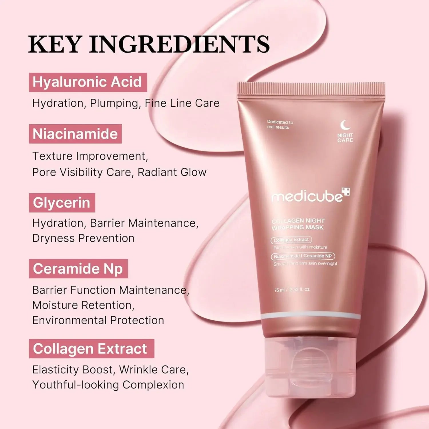 Medicube Collagen Overnight Wrapping Peel Off Facial Mask Pack - Elasticity & Skin - KPGBEAUTY
