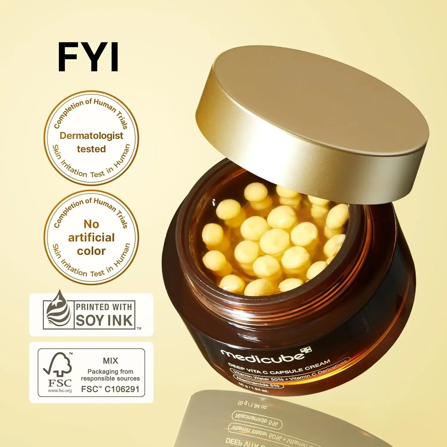 Medicube Deep Vitamin C Golden Capsule Face Moisturizer KPGBEAUTY