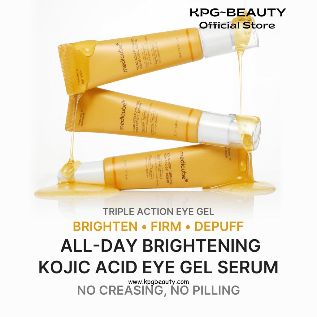 medicube Eye Serum with Kojic Acid Turmeric | All - Day Brightening Eye Gel Serum | Refreshing Eye Care with Vitamin C, Retinol & Caffeine | Hydrating & Cooling Formula | Korean Skincare, 1.01 fl.ozMedicube