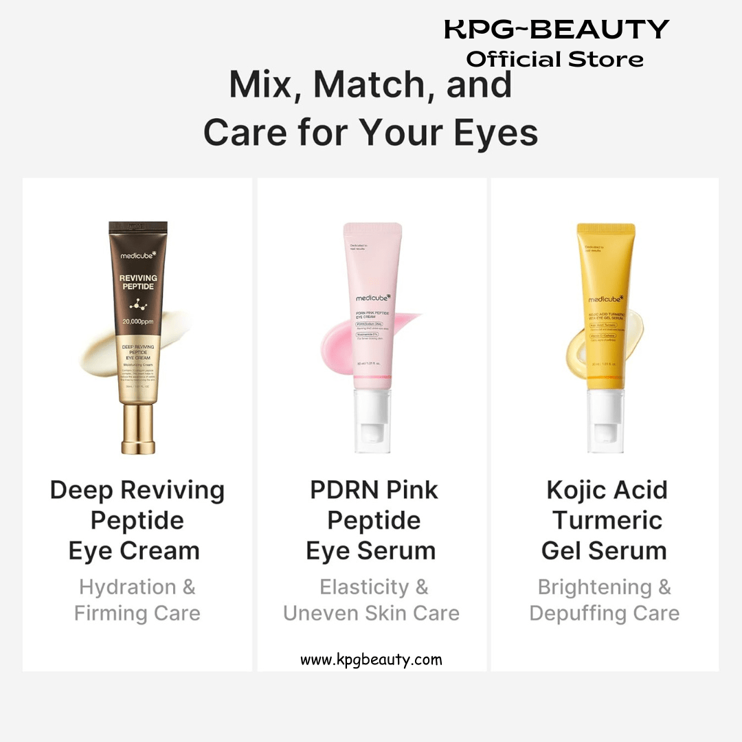 medicube Eye Serum with Kojic Acid Turmeric | All - Day Brightening Eye Gel Serum | Refreshing Eye Care with Vitamin C, Retinol & Caffeine | Hydrating & Cooling Formula | Korean Skincare, 1.01 fl.ozMedicube
