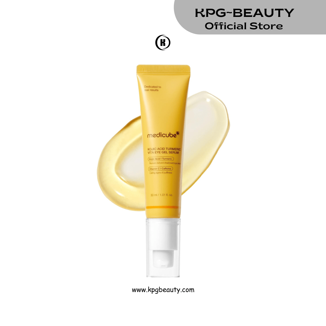 medicube Eye Serum with Kojic Acid Turmeric | All - Day Brightening Eye Gel Serum | Refreshing Eye Care with Vitamin C, Retinol & Caffeine | Hydrating & Cooling Formula | Korean Skincare, 1.01 fl.ozMedicube
