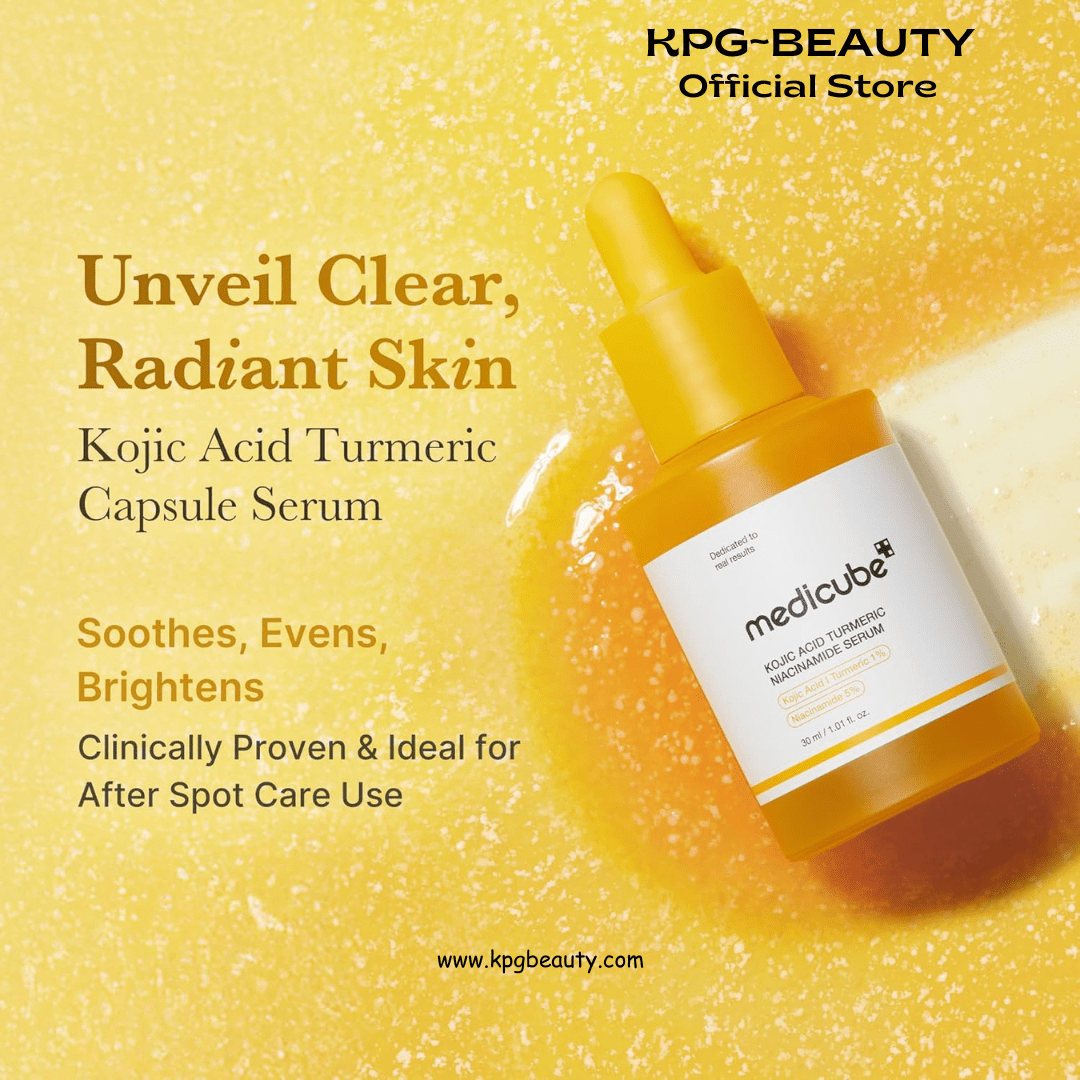 medicube Kojic Acid Turmeric Clarifying & Balancing Capsule Serum for Troubled Skin | Soothing & Brightening Facial Serum | Niacinamide & Glow Capsules for Hydration and Barrier Support | 1.01 fl.ozMedicube