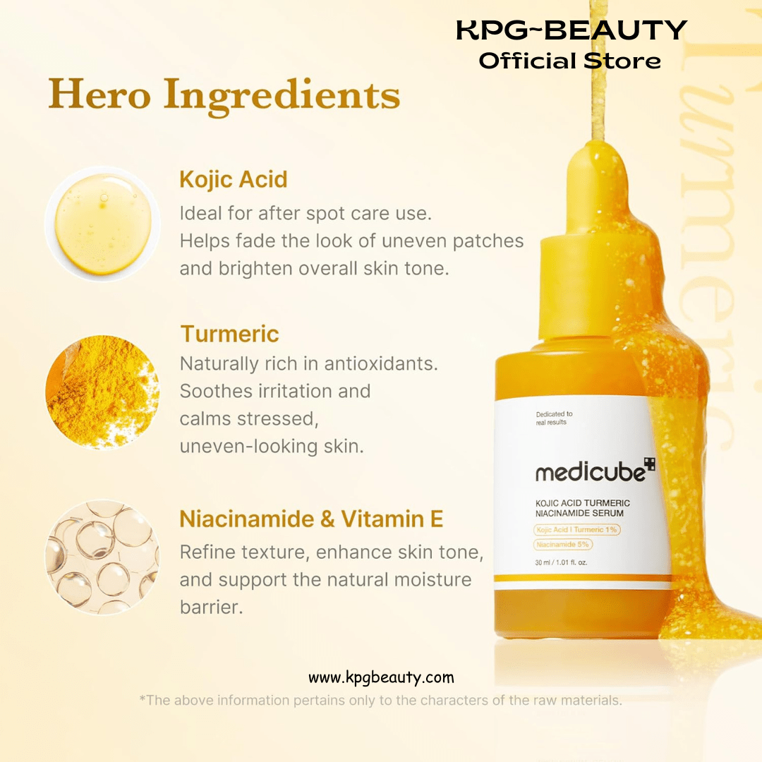 medicube Kojic Acid Turmeric Clarifying & Balancing Capsule Serum for Troubled Skin | Soothing & Brightening Facial Serum | Niacinamide & Glow Capsules for Hydration and Barrier Support | 1.01 fl.ozMedicube