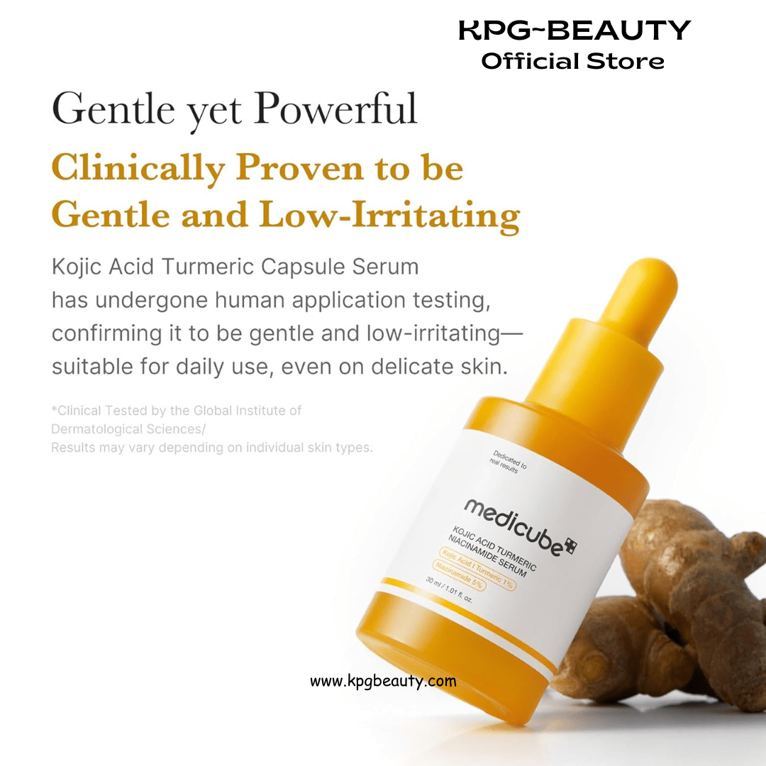 medicube Kojic Acid Turmeric Clarifying & Balancing Capsule Serum for Troubled Skin | Soothing & Brightening Facial Serum | Niacinamide & Glow Capsules for Hydration and Barrier Support | 1.01 fl.ozMedicube