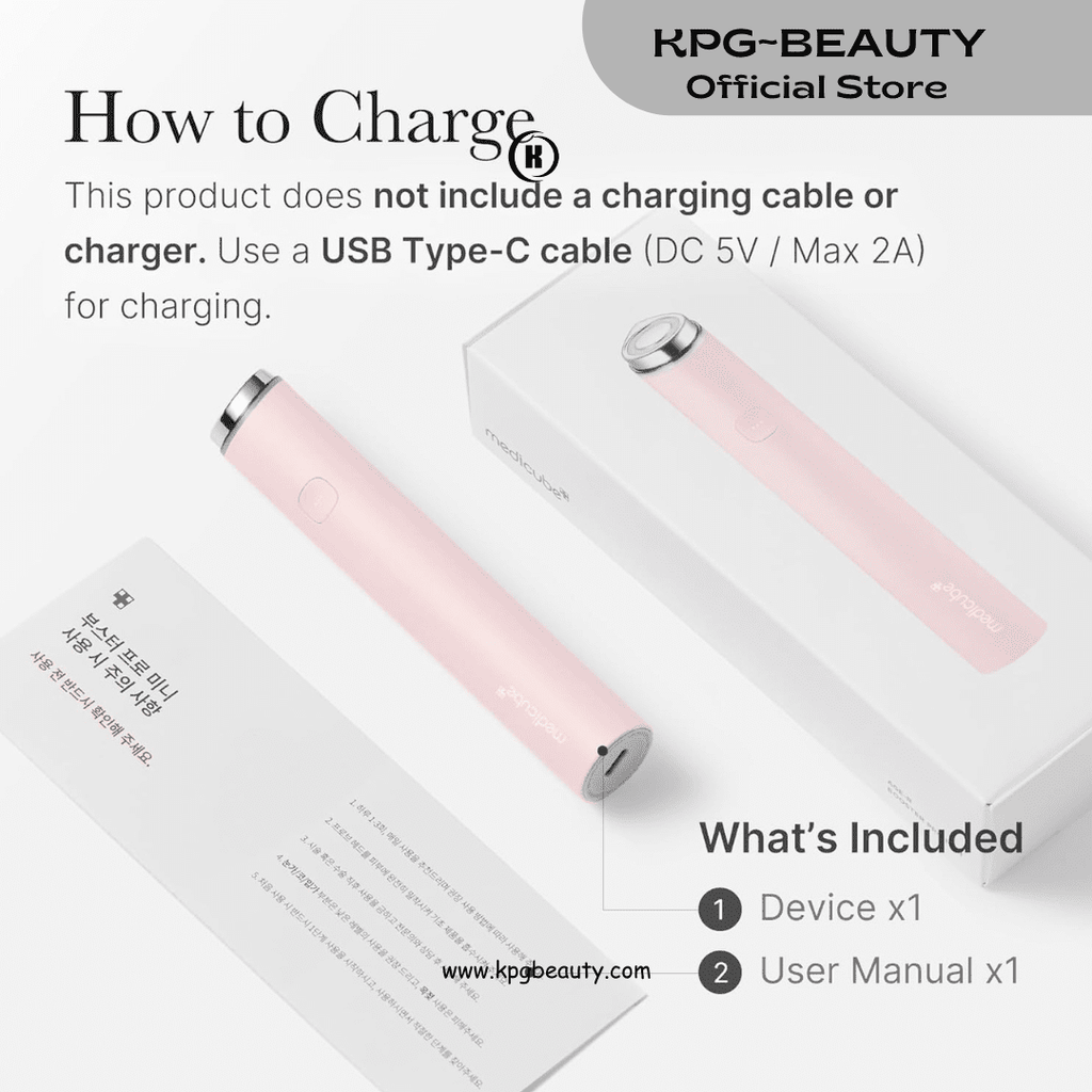 Medicube Mini Booster Pro Pink – Portable At - Home Facial Tool for Glass Skin & Skincare AbsorptionMedicube