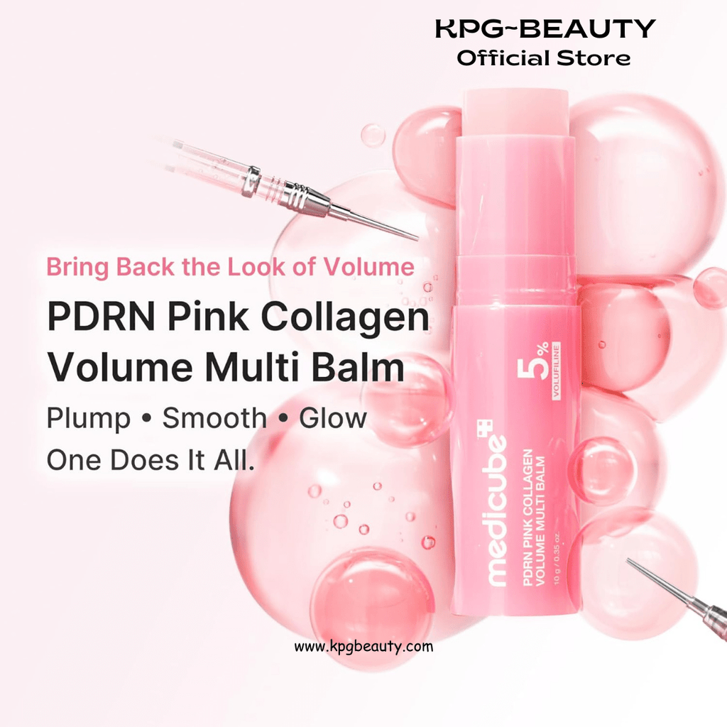 medicube PDRN Pink Collagen Volume Multi Balm Stick | Volufiline, PDRN, NAD, Collagen | Face & Body Balm for Under - Eyes, Neck, Forehead, Smile Lines, Lips | Plumping, Radiance, Line Care | K - BeautyMedicube