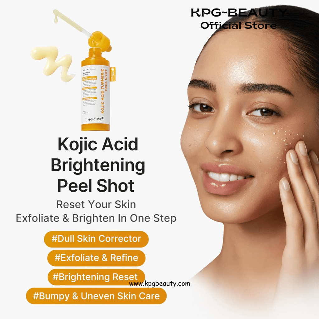 medicube Peel Shot with Kojic Acid Turmeric | Reset in One Step | Gentle Exfoliating Serum with BHA, LHA, PHA for Dead Skin Cells, Blackheads, Excess Sebum | For Dull, Rough, Troubled Skin | 2.7 fl.ozMedicube