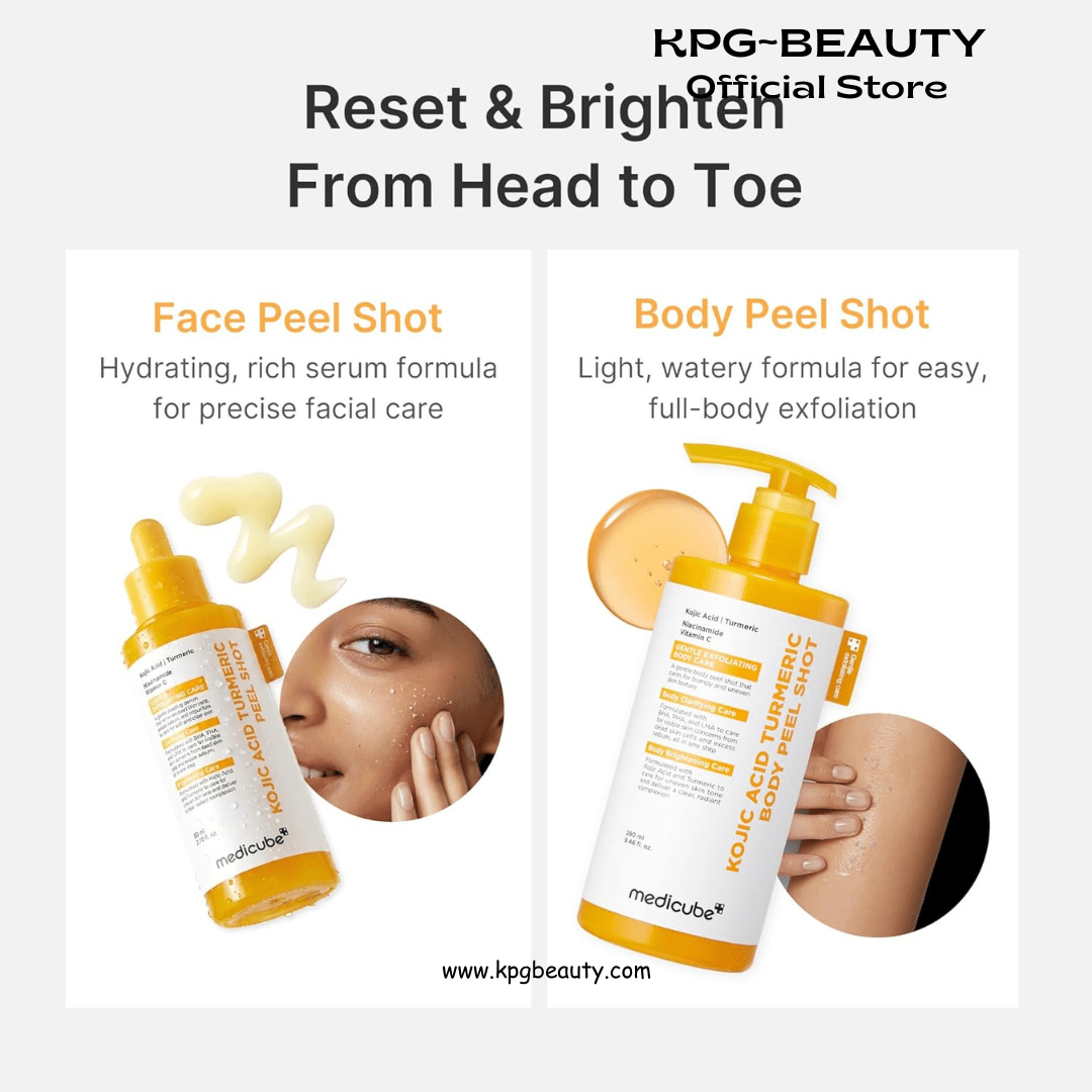 medicube Peel Shot with Kojic Acid Turmeric | Reset in One Step | Gentle Exfoliating Serum with BHA, LHA, PHA for Dead Skin Cells, Blackheads, Excess Sebum | For Dull, Rough, Troubled Skin | 2.7 fl.ozMedicube
