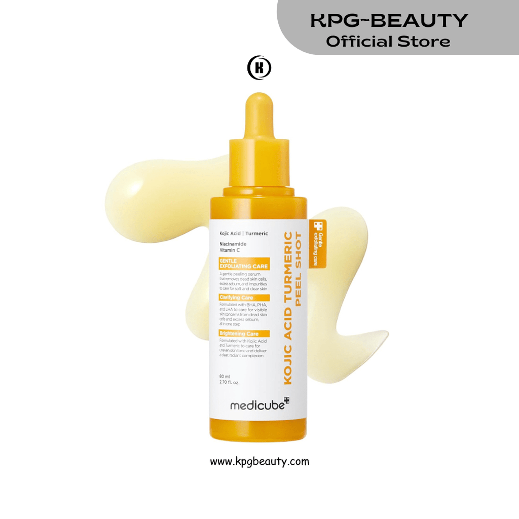medicube Peel Shot with Kojic Acid Turmeric | Reset in One Step | Gentle Exfoliating Serum with BHA, LHA, PHA for Dead Skin Cells, Blackheads, Excess Sebum | For Dull, Rough, Troubled Skin | 2.7 fl.ozMedicube