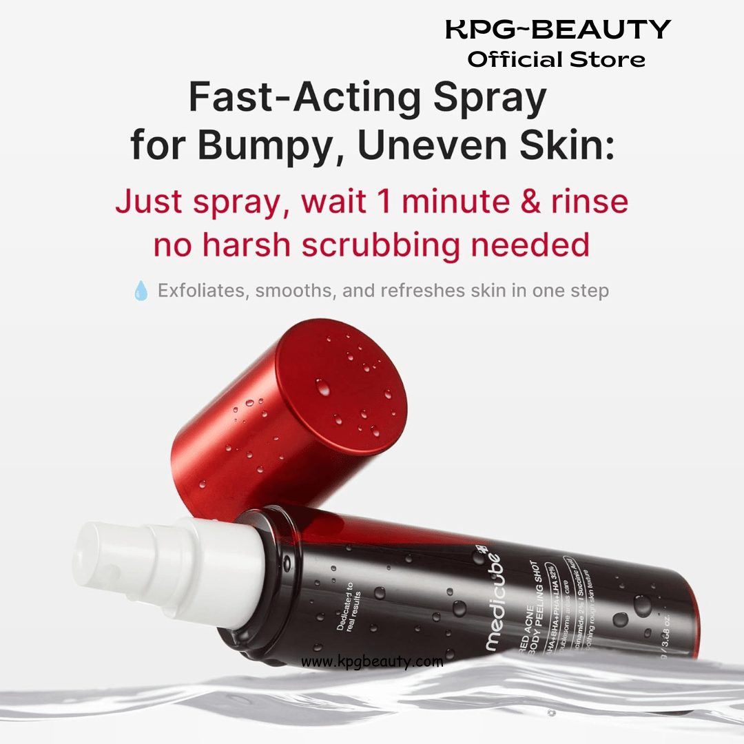 medicube Red Body Peeling Shot, AHA + BHA Exfoliating Body Spray for Summer - Ready Smooth Skin, Treats Strawberry Skin, Bumps & Breakouts, 3.88 ozMedicube