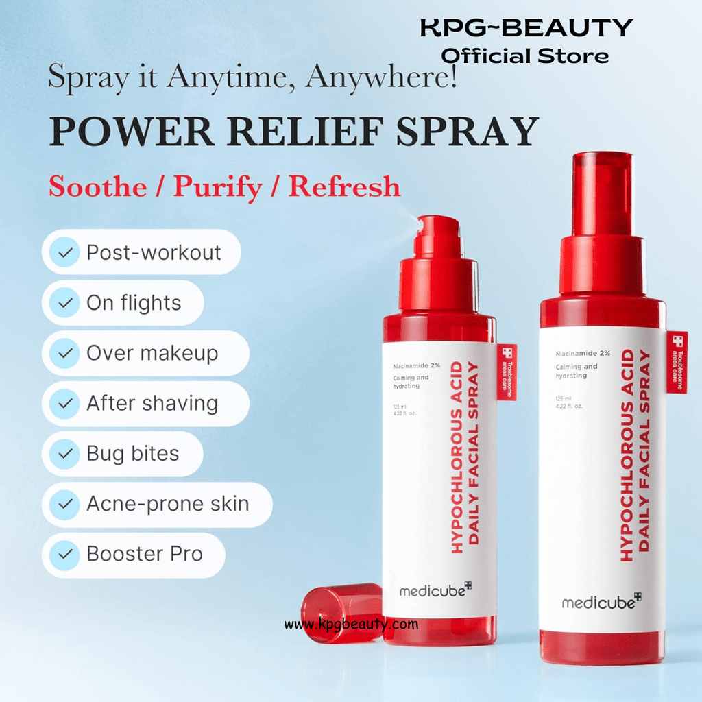 medicube Swipe & Spray Red Duo for Troubled Skin: Red Succinic Acid Panthenol Facial Peeling Pads and Power Soothing SprayMedicube