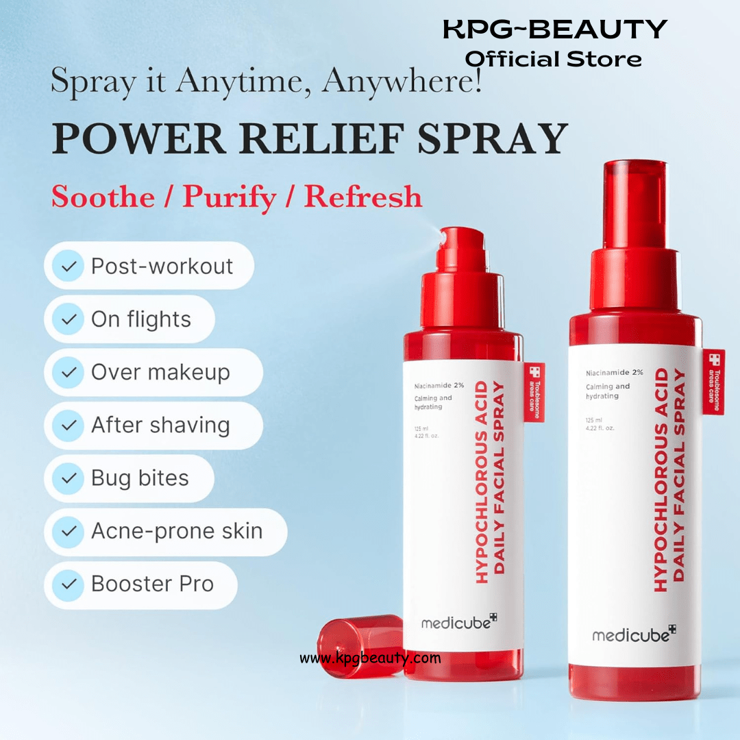 medicube Swipe & Spray Red Duo for Troubled Skin: Red Succinic Acid Panthenol Facial Peeling Pads and Power Soothing SprayMedicube