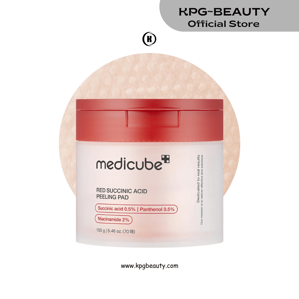 medicube Toner Pads Red Succinic Acid Panthenol Facial Peeling Pad | Exfoliating Toner Pad for Breakout - Prone Skin | Niacinamide, AHA, BHA, and Soothing Panthenol - Non - Comedogenic, 70 Pads (1 Pack)Medicube