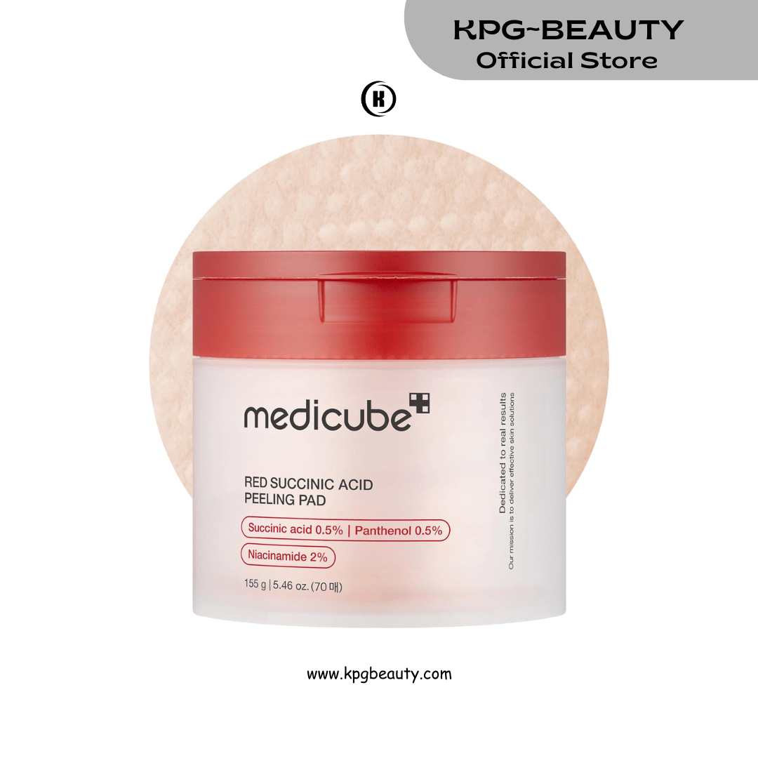 medicube Toner Pads Red Succinic Acid Panthenol Facial Peeling Pad | Exfoliating Toner Pad for Breakout - Prone Skin | Niacinamide, AHA, BHA, and Soothing Panthenol - Non - Comedogenic, 70 Pads (1 Pack)Medicube