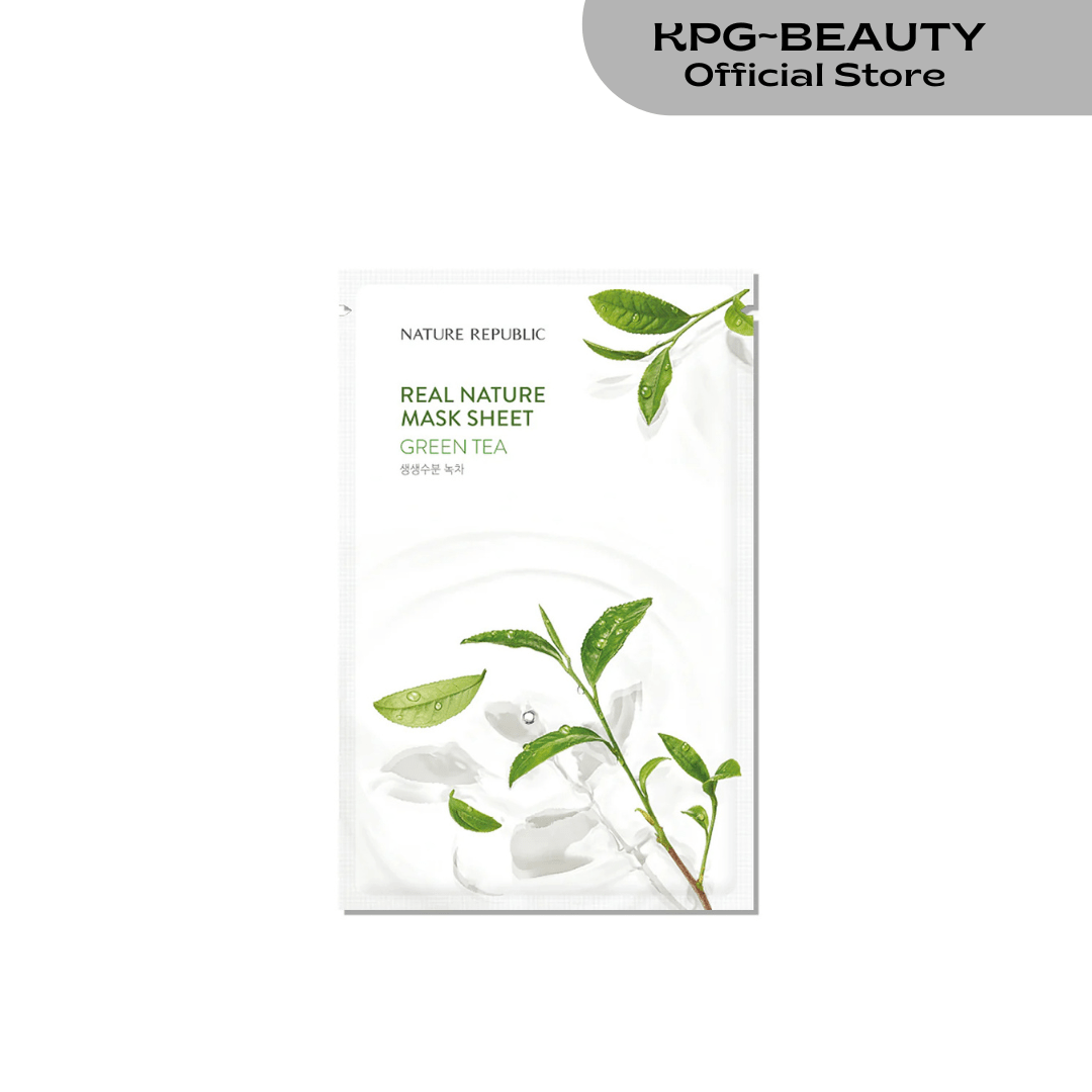 Nature Republic Real Nature Green Tea Mask Sheet 23ml KPG BEAUTYNature Republic