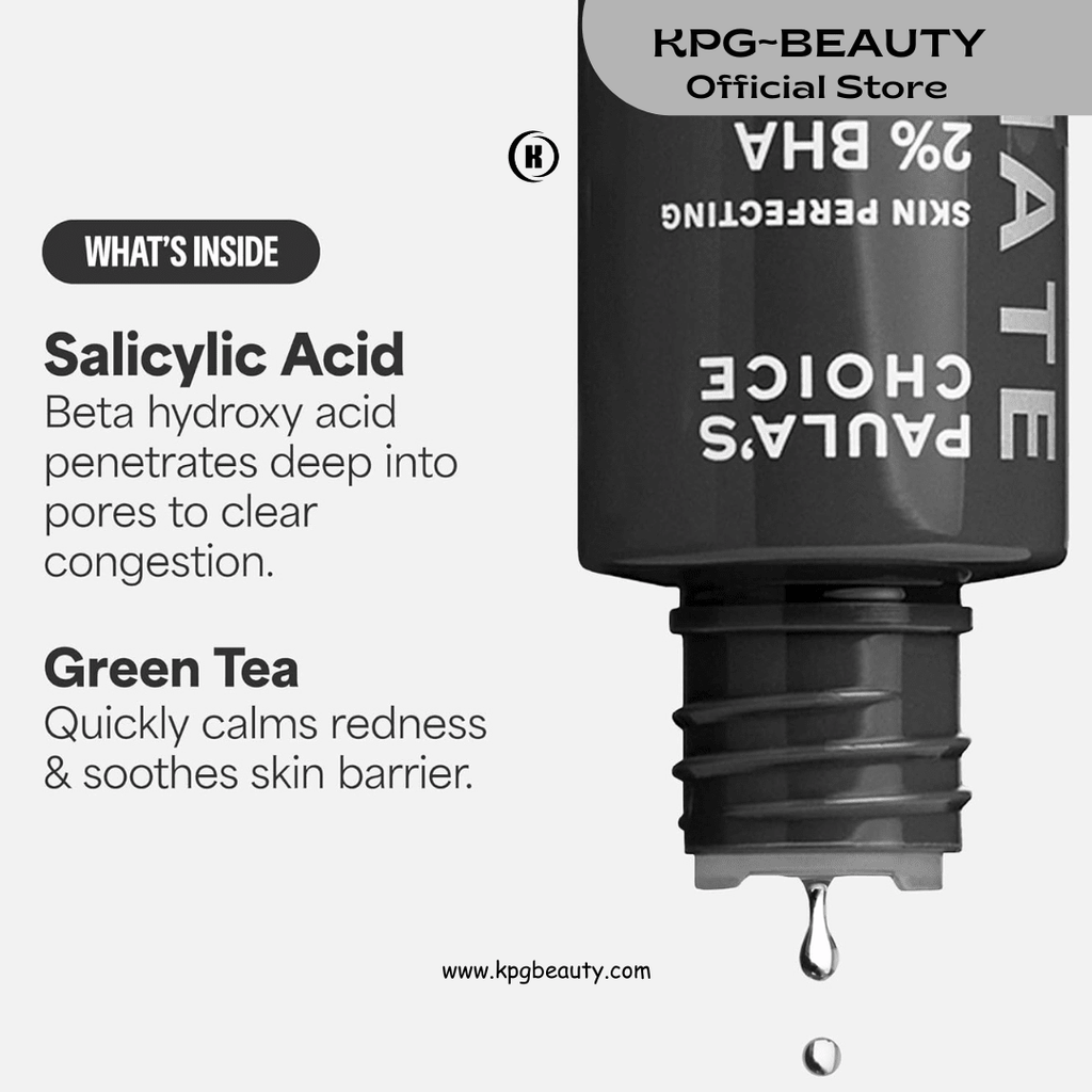 Paula's Choice Skin Perfecting 2% BHA Liquid Exfoliant with Salicylic Acid – Pore Minimizer & Blackhead Treatment 30 ml | KPG BeautyKPGBEAUTY