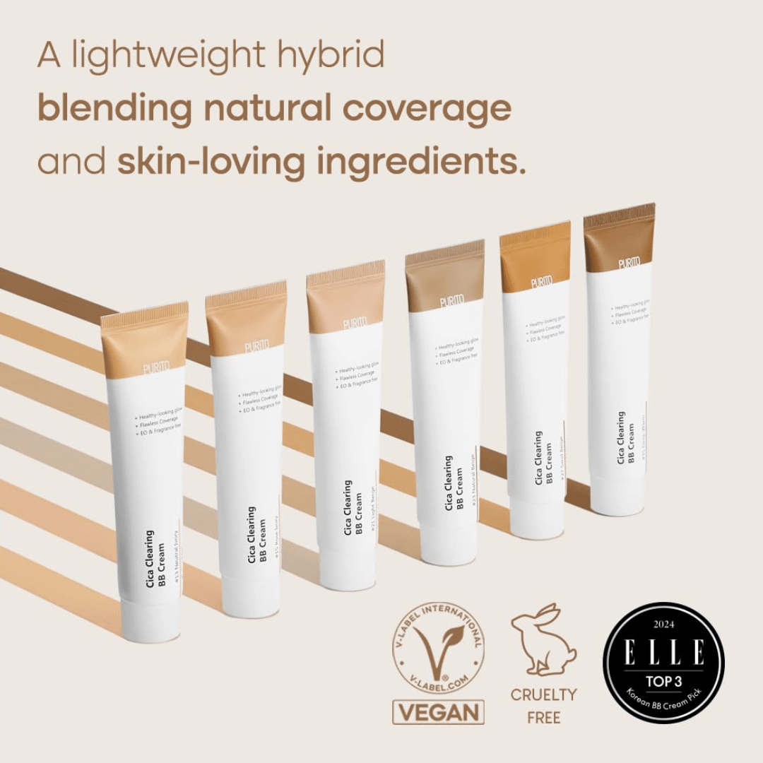 PURITO Cica Clearing BB Cream 31 Deep Warm Vegan BB Cream KPG BEAUTYPurito Seoul