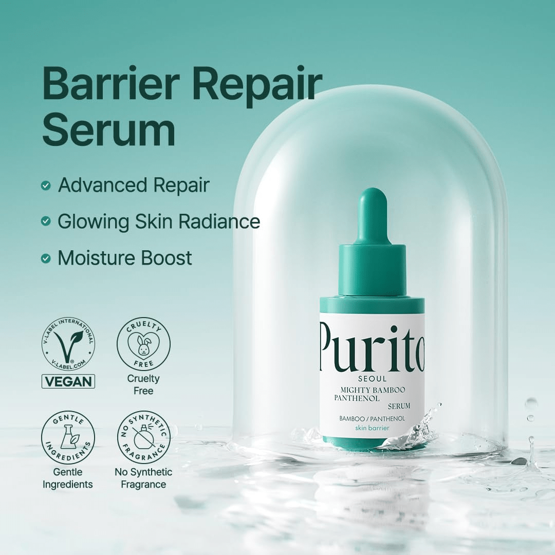 PURITO Mighty Bamboo Panthenol Serum Barrier Repair Hydrating Glow Serum KPG BEAUTYPurito Seoul