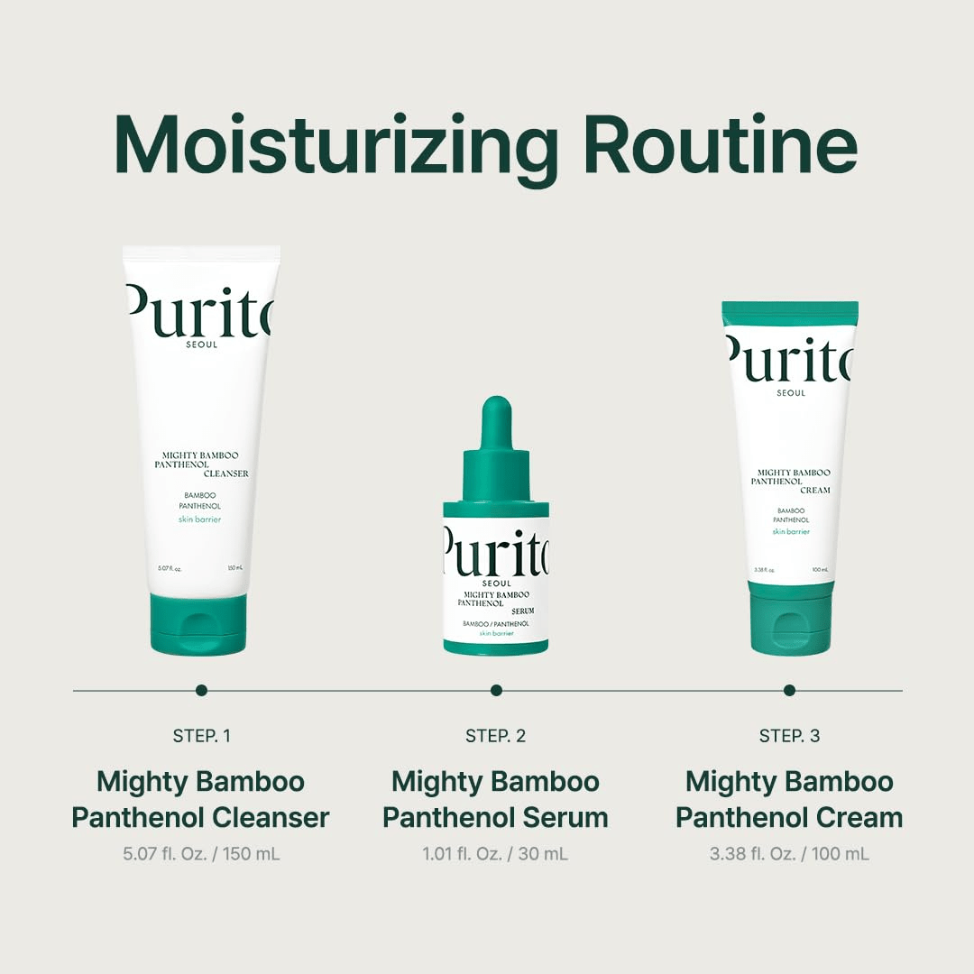 PURITO Mighty Bamboo Panthenol Serum Barrier Repair Hydrating Glow Serum KPG BEAUTYPurito Seoul