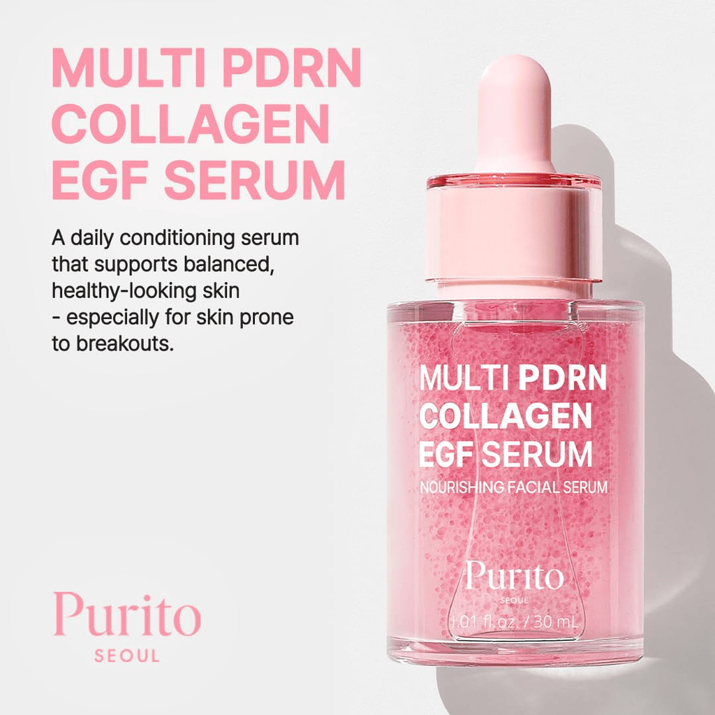 PURITO Multi PDRN + Collagen + EGF Revitalizing Facial Serum Glass Skin Booster KPG BEAUTYPurito Seoul