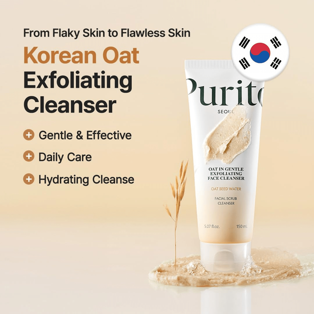 PURITO Oat Exfoliating Facial Polish Cleanser Gentle Scrub Face Wash KPG BEAUTYPurito Seoul