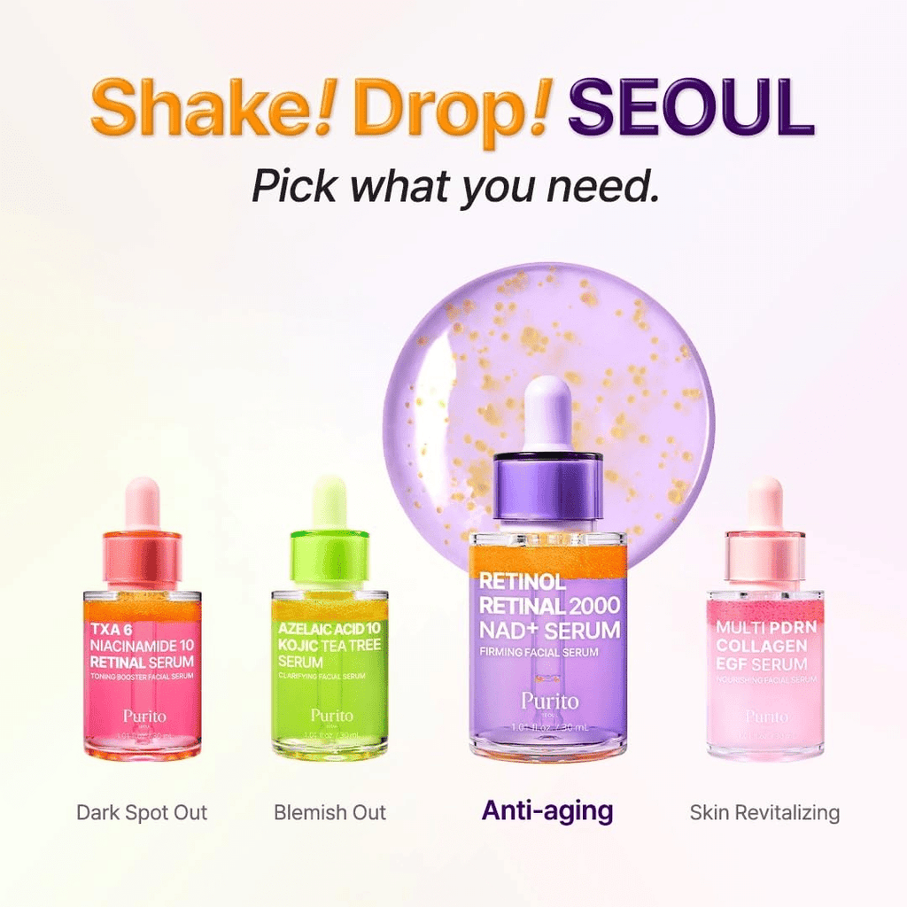 PURITO Retinol 0.1% + Retinal 0.1% Anti-Aging Serum Wrinkle Care KPG BEAUTYPurito Seoul