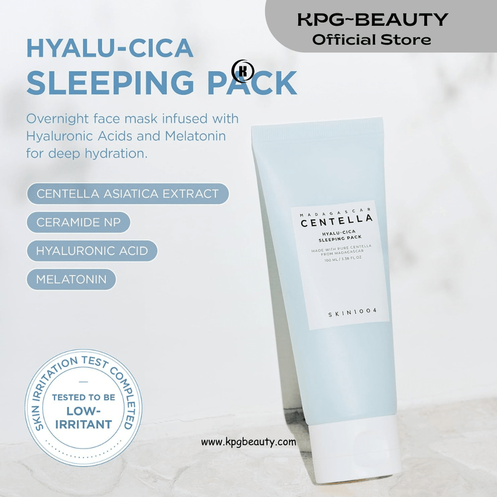 SKIN1004 Hyalu - CICA Sleeping Pack – Melatonin & Hyaluronic Acid Overnight Hydrating Mask 100mlSKIN1004