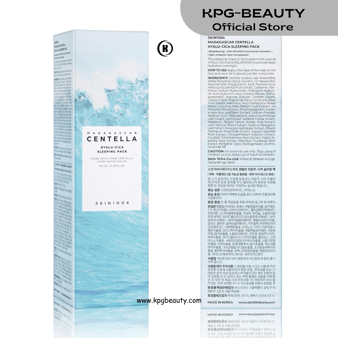 SKIN1004 Hyalu - CICA Sleeping Pack – Melatonin & Hyaluronic Acid Overnight Hydrating Mask 100mlSKIN1004